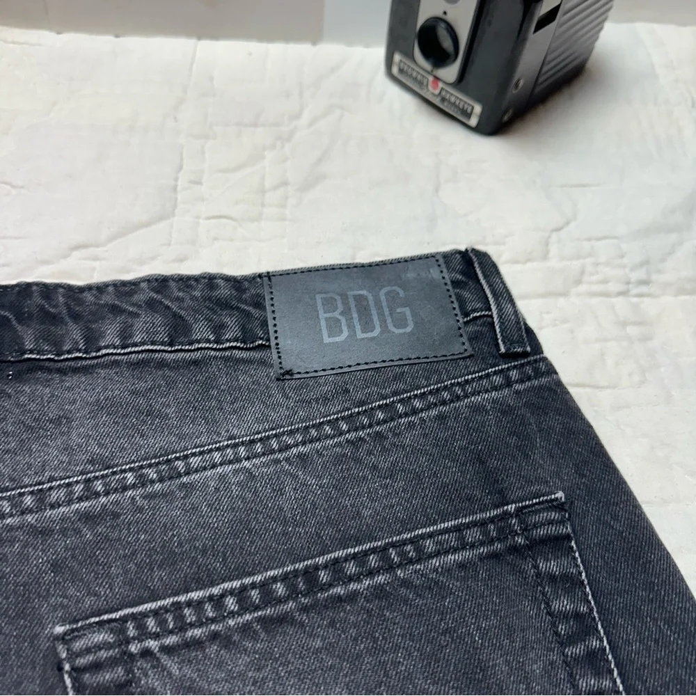 Washed Black Denim Shorts | High-Rise Relaxed Vintage-Style · BDG - Picture 12 of 13